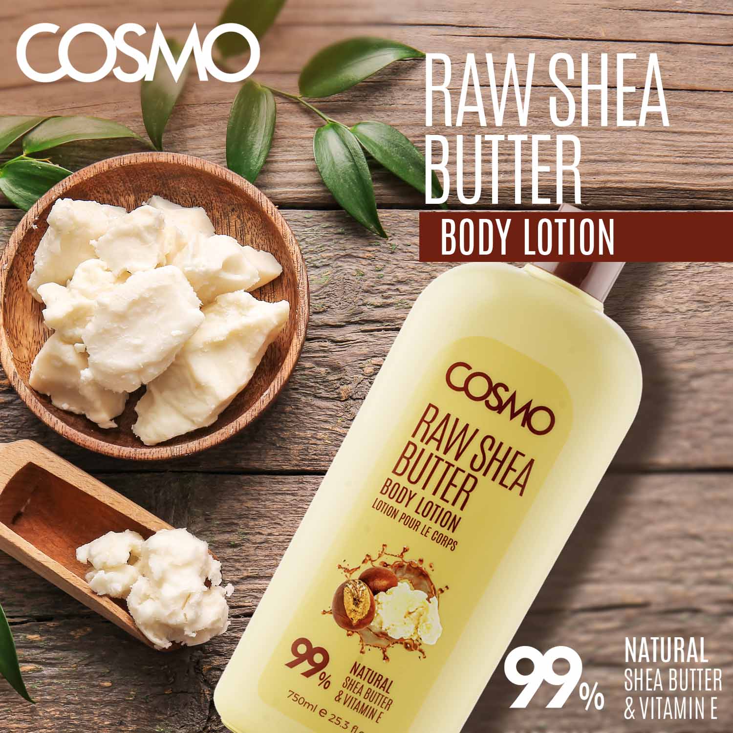 Shea Butter Body Lotion 99% Natural 750ML