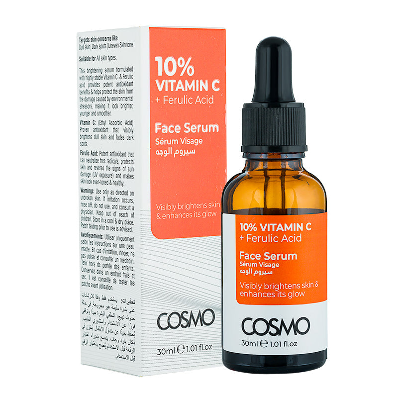 Cosmo 10% Vitamin C + Ferulic Acid Face Serum (30ml)