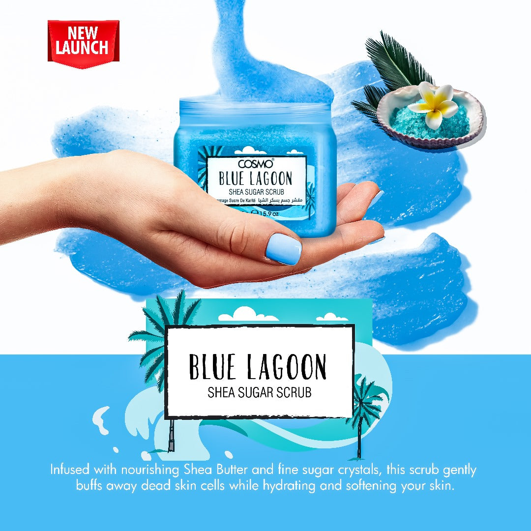 Body Shea Sugar Scrub Blue Lagoon 450G